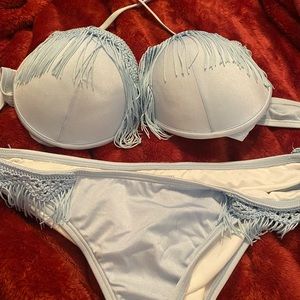 Victoria’s Secret Light blue fringe bikini